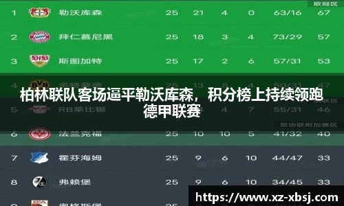 柏林联队客场逼平勒沃库森，积分榜上持续领跑德甲联赛