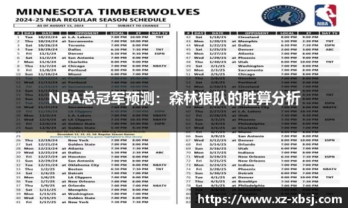 NBA总冠军预测：森林狼队的胜算分析