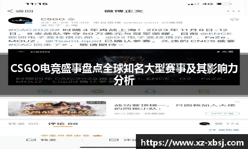 CSGO电竞盛事盘点全球知名大型赛事及其影响力分析