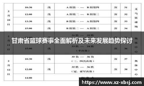 甘肃省篮球赛事全面解析及未来发展趋势探讨